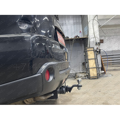 NXT-07-991124.00 PT GROUP Фаркоп с нержавеющей накладкой на Nissan X-Trail T31 2007-2014 без подрезки бампера. Тип шара: E (легкосъемный шар под квадрат). Нагрузки: 2200/100 кг, масса фаркопа 22,2 кг (без электрики в комплекте)