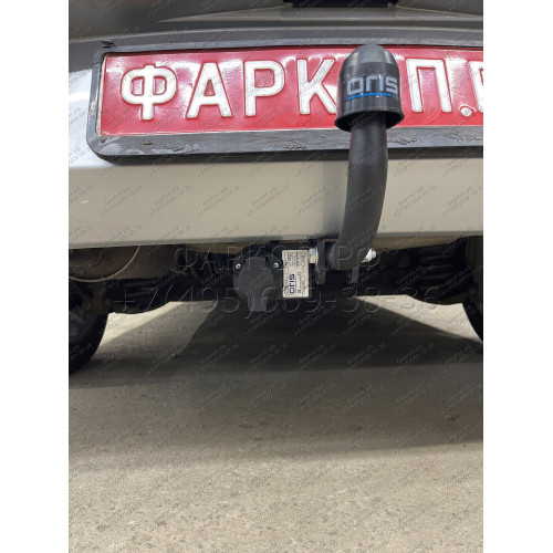 1418-A ORIS Фаркоп на Renault Logan седан 2005-2014, Dacia Logan седан 2005/6-2014 без выреза в бампере. Тип шара: A. Нагрузки: 1100/75 кг, масса фаркопа 14,7 кг (без электрики в комплекте)