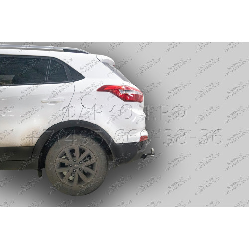 H227-E Лидер-плюс ТСУ для Hyundai Creta 2016-2021, 2021-2022, Solaris HC 2024- без снятия и выреза бампера. Тип шара: E. Нагрузки: 1500/100 кг, масса фаркопа 15,46 кг (без электрики в комплекте)
