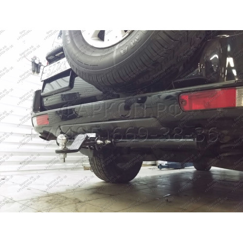 M114-AE Лидер-плюс ТСУ для Mitsubishi Pajero (III-IV) 2000/5-2007, 2007-2020 без снятия и выреза бампера. Тип шара: AE. Нагрузки: 1500/75 кг, масса фаркопа 15,6 кг (без электрики в комплекте)
