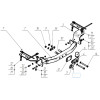 3018-FL ORIS Тюнинговый фаркоп с металлической накладкой на Toyota Land Cruiser 200 2007-2021 (включая Executive, Excalibur, TRD), Lexus LX 2007-2021. Без выреза в бампере. Тип шара: F. Нагрузки: 2500/120 кг, масса фаркопа 25 кг (без электрики в комплекте