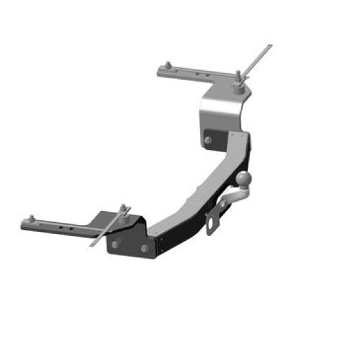 3018-FL ORIS Тюнинговый фаркоп с металлической накладкой на Toyota Land Cruiser 200 2007-2021 (включая Executive, Excalibur, TRD), Lexus LX 2007-2021. Без выреза в бампере. Тип шара: F. Нагрузки: 2500/120 кг, масса фаркопа 25 кг (без электрики в комплекте