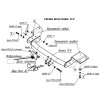 4816-A ORIS Фаркоп на Chrysler Grand Voyager 2001-2008, Dodge Caravan 2001-2008 без выреза в бампере. Тип шара: A. Нагрузки: 1500/75 кг, масса фаркопа 16,8 кг (без электрики в комплекте)