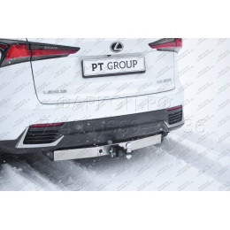 LNX-20-991124.00 PT GROUP Фаркоп с нержавеющей накладкой на Toyota RAV4 2013-2019, Lexus NX 2014-2021 (с одной выхлопной трубой) без подрезки бампера. Тип шара: E (легкосъе