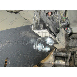 FA 0857-E Бизон Фаркоп на Mitsubishi L200 Long (удлиненный) 2013-2015 без подрезки бампера. Тип шара: E (легкосъемный шар под квадрат). Нагрузки: 3500/120 кг. Не комп