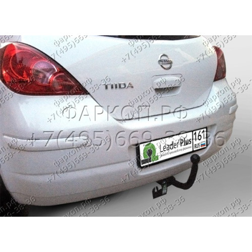 N114-A Лидер-плюс ТСУ для Nissan Tiida (C11) хетчбек 2007-2014. Требуется подрезка бампера. Нагрузки: 1000/50 кг, масса фаркопа 15,72 кг (без электрики в комплекте)