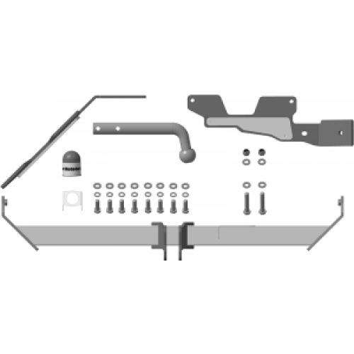 91101-A MOTODOR Фаркоп с оцинкованным шаром на Mazda CX-5 2012-2017, CX-5 2 2017-2025 без выреза в бампере. Тип шара: A. Нагрузки: 1500/75 кг, масса фаркопа 20 кг (без электрики в комплекте)