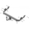 91101-A MOTODOR Фаркоп с оцинкованным шаром на Mazda CX-5 2012-2017, CX-5 2 2017-2025 без выреза в бампере. Тип шара: A. Нагрузки: 1500/75 кг, масса фаркопа 20 кг (без электрики в комплекте)