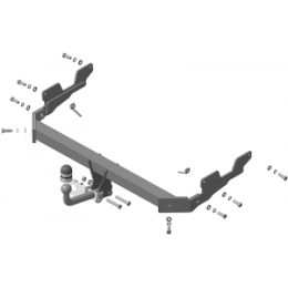 91101-A MOTODOR Фаркоп с оцинкованным шаром на Mazda CX-5 2012-2017, CX-5 2 2017-2025 без выреза в бампере. Тип шара: A. Нагрузки: 1500/75 кг, масса фаркопа 20 кг (без элект