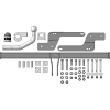 91717-A MOTODOR Фаркоп с оцинкованным шаром на Renault Logan Stepway 2019-2022, Renault Logan 2004-2014, 2014-2022 (без выреза в бампере), Renault Sandero 2014-2022, Renault Sandero Stepway 2014-2022 (необходима подрезка бампера). Тип шара: A. Нагрузки: 1