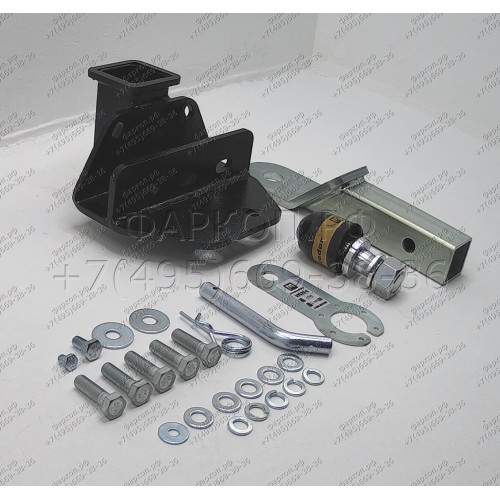92525-E MOTODOR Фаркоп с оцинкованным шаром на Toyota Land Cruiser 300 2021- без выреза в бампере. Тип шара: E. Нагрузки 2500/100 кг, масса фаркопа 9,1 кг (без электрики в комплекте)