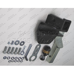92525-E MOTODOR Фаркоп с оцинкованным шаром на Toyota Land Cruiser 300 2021- без выреза в бампере. Тип шара: E. Нагрузки 2500/100 кг, масса фаркопа 9,1 кг (без электрики