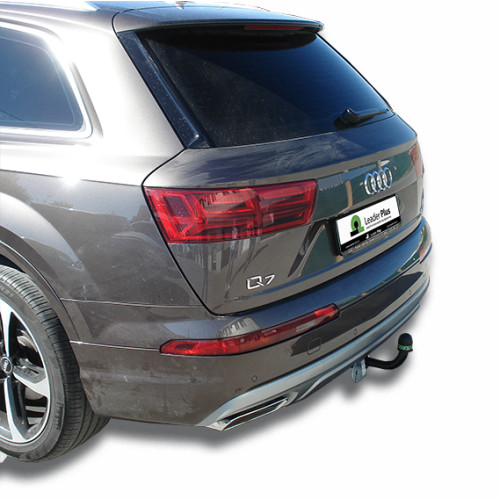 A105-A Лидер-плюс ТСУ для Audi Q7 2015-. Требуется подрезка бампера. Нагрузки: 1500/75 кг, масса фаркопа 20,4 кг (без электрики в комплекте)