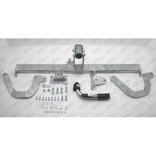 C055C GALIA Полностью оцинкованный фаркоп на Citroen C5 III седан 2008-2017, Peugeot 407 седан 2004-2010. Только для моделей с одной трубой глушителя. для Peugeot 407 2008 год - необходима подрезка в нижней части бампера. Подрозетник убирается за бампер. 