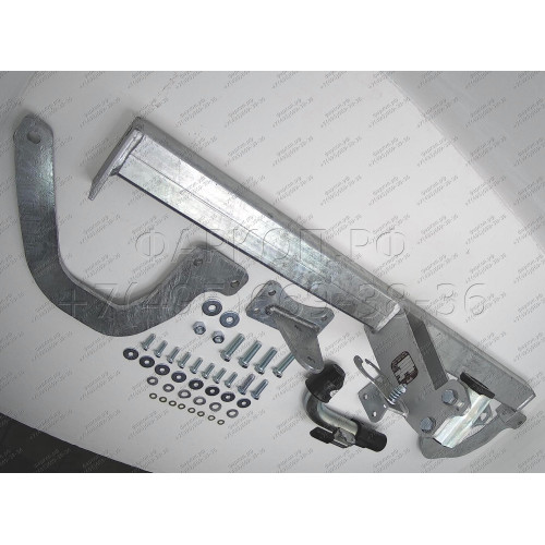 C055C GALIA Полностью оцинкованный фаркоп на Citroen C5 III седан 2008-2017, Peugeot 407 седан 2004-2010. Только для моделей с одной трубой глушителя. для Peugeot 407 2008 год - необходима подрезка в нижней части бампера. Подрозетник убирается за бампер. 