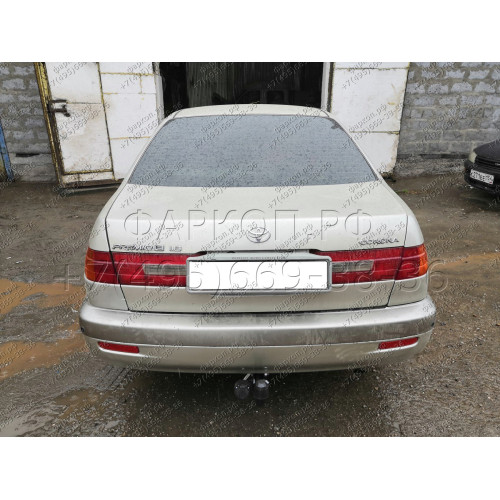 H.T45.A HALTY Фаркоп на Toyota Corona Premio 1996-2001, Toyota Carina T210 1996-2001. Требуется подрезка бампера. Тип шара: A. Нагрузки: 500/50 кг, масса фаркопа 12,9 кг