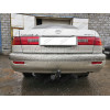 H.T45.A HALTY Фаркоп на Toyota Corona Premio 1996-2001, Toyota Carina T210 1996-2001. Требуется подрезка бампера. Тип шара: A. Нагрузки: 500/50 кг, масса фаркопа 12,9 кг