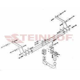 D-013 STEINHOF Фаркоп на Renault Duster 2010-2015, Dacia Duster 2010-2013 без подрезки бампера. Тип шара: AV (вертикальное быстросъемное крепление шара на ключе). Нагрузк