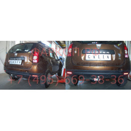 D041A GALIA Полностью оцинкованный фаркоп на Renault Duster 2WD, 4WD 2010-2015, 2015-2021, Renault Duster 2 2021-2022, Nissan Terrano 2014-2022. Тип шара: A. Невидимый вырез бампера. Нагрузк