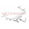 F-243 STEINHOF Фаркоп на Ford Focus II седан 02/2005-03/2011 (без подрезки бампера), Focus III седан 04/2011-2018 (требуется подрезка бампера). Тип шара: AH (горизонтальное быстросъемное крепление шара на ключе). Нагрузки: 1600/75 кг, масса фаркопа 17,5 к
