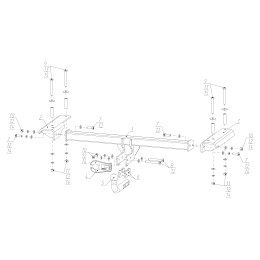 F.0911.001 BERG Фаркоп на Tenet T4 2025-, Chery Tiggo 4 2024-, Chery Tiggo 4 Pro 2022-, Chery Tiggo 4 2019-2023 без снятия и подрезки бампера. Тип шара: A. Нагрузки: 1500/75 кг, масса фаркопа 1
