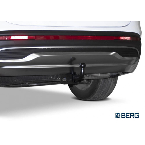 F.2315.001 BERG Фаркоп на Hyundai Santa Fe 2021-2023. Требуется подрезка бампера. Тип шара: A. Нагрузки: 2000/75 кг, масса фаркопа 18 кг (без электрики в комплекте)