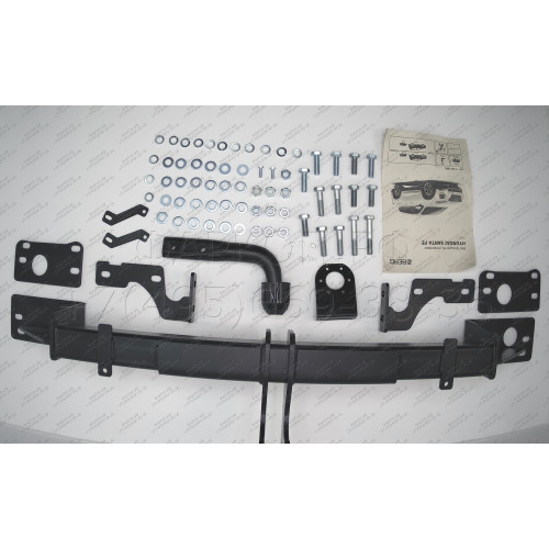 F.2315.001 BERG Фаркоп на Hyundai Santa Fe 2021-2023. Требуется подрезка бампера. Тип шара: A. Нагрузки: 2000/75 кг, масса фаркопа 18 кг (без электрики в комплекте)