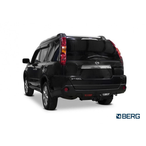 F.4112.001 BERG Фаркоп на Nissan X-Trail T31 2007-2015 без подрезки бампера. Тип шара: A. Нагрузки: 1500/75 кг, масса фаркопа 9,5 кг (без электрики в комплекте)
