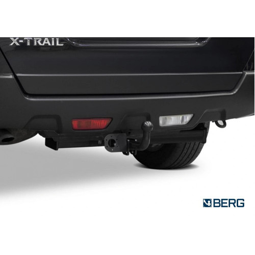 F.4112.001 BERG Фаркоп на Nissan X-Trail T31 2007-2015 без подрезки бампера. Тип шара: A. Нагрузки: 1500/75 кг, масса фаркопа 9,5 кг (без электрики в комплекте)