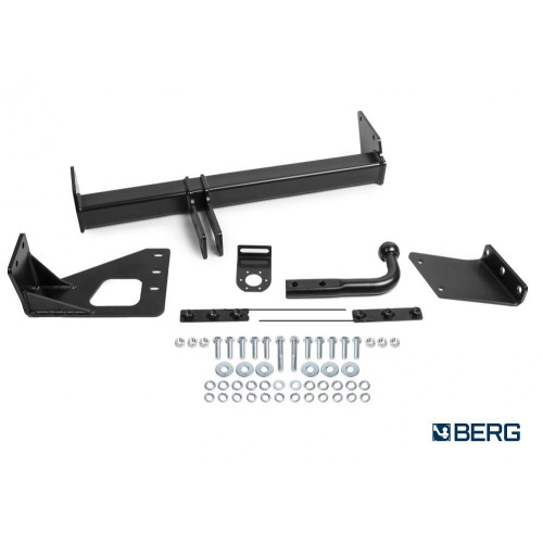 F.4112.001 BERG Фаркоп на Nissan X-Trail T31 2007-2015 без подрезки бампера. Тип шара: A. Нагрузки: 1500/75 кг, масса фаркопа 9,5 кг (без электрики в комплекте)