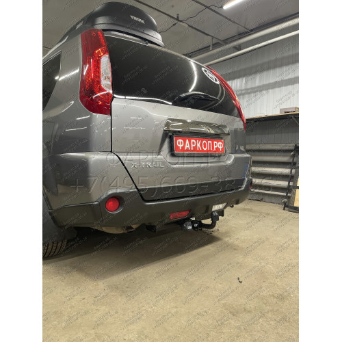 F.4112.001 BERG Фаркоп на Nissan X-Trail T31 2007-2015 без подрезки бампера. Тип шара: A. Нагрузки: 1500/75 кг, масса фаркопа 9,5 кг (без электрики в комплекте)