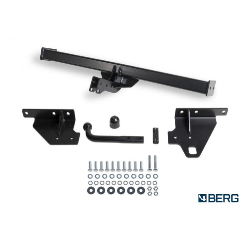 F.4113.002 BERG Фаркоп на Nissan X-Trail T32 2015-2022 без подрезки бампера. Тип шара: A. Нагрузки: 1500/75 кг, масса фаркопа 23 кг (без электрики в комплекте)