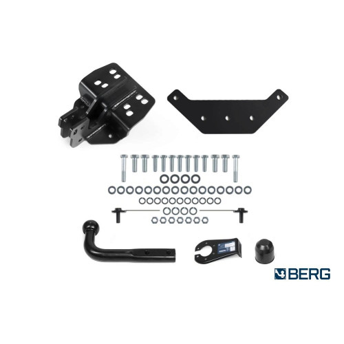F.4812.001 BERG Фаркоп на Tank 500 2023-, Haval H5 2024-, Haval H9 2024-. Требуется подрезка бампера. Тип шара: A. Нагрузки: 2500/100 кг, масса фаркопа 8,5 кг (без электрики в комплекте)