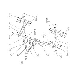 F.6211.001 BERG Фаркоп на GAZelle Next фургон 2016- (ГАЗ A31R22-A31R36; ГАЗ A32R22-A32R36) без снятия и подрезки бампера. Тип шара: E. Нагрузки: 2000/75 кг, масса фаркопа 25 кг (