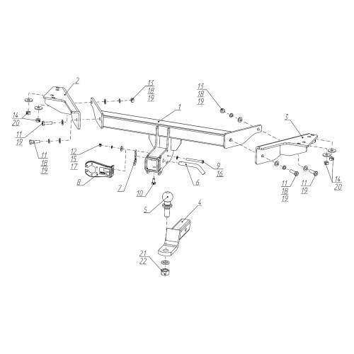 F.9413.002 BERG Фаркоп на Haval Dargo 2022-, Haval Dargo X 2023- без снятия и подрезки бампера. Тип шара: E. Нагрузки: 2000/75 кг, масса фаркопа 19,4 кг (без электрики в комплекте)
