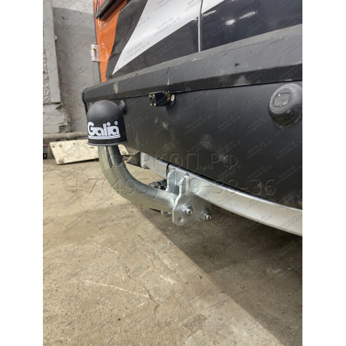 F083A GALIA Полностью оцинкованный фаркоп на Ford Tourneo Connect 2002-2014, Transit Connect 2002-2014. Тип шара: A. Установка без снятия и выреза бампера. Нагрузки: 1200/75 кг, масса фаркопа 15,02 кг