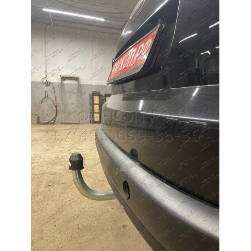 F114A GALIA Полностью оцинкованный фаркоп на Ford Galaxy 2006-2015, Ford S-MAX 2006-2015. Подрозетник убирается за бампер. Тип шара: A. Невидимый вырез бампера. Нагрузки: 1800/100 кг, масса фаркопа 15,12 кг