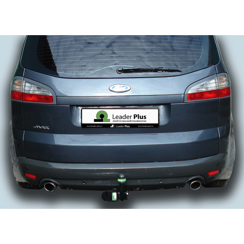 F118-A Лидер-плюс ТСУ для Ford S-MAX (WA6) 2006-2015, Ford Galaxy 2006-2015. Требуется подрезка бампера. Нагрузки: 1300/75 кг, масса фаркопа 23,42 кг (без электрики в комплекте)