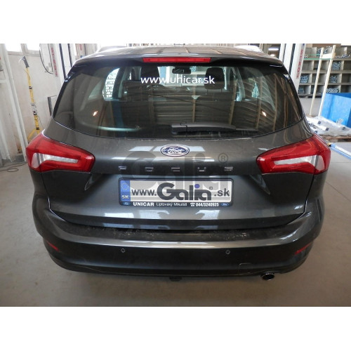 F135C GALIA Полностью оцинкованный фаркоп на Ford Focus 4 универсал 2018-. Тип шара: C (горизонтальный съемный). Невидимый вырез бампера. Нагрузки: 1800/100 кг, масса фаркопа 16,47 кг