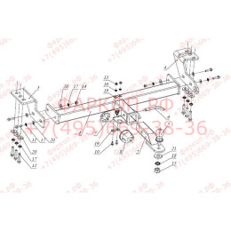 FA 0606-E Бизон Фаркоп на SsangYong Actyon 2011-2016 без подрезки бампера. Тип шара: E (легкосъемный шар под квадрат). Нагрузки: 3200/120 кг. Не комплектуется элек