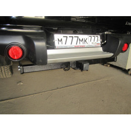 FA 0857-E Бизон Фаркоп на Mitsubishi L200 Long (удлиненный) 2013-2015 без подрезки бампера. Тип шара: E (легкосъемный шар под квадрат). Нагрузки: 3500/120 кг. Не комп
