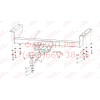 FA 0958-E Бизон Фаркоп на Mitsubishi Outlander 2003-2007 без подрезки бампера. Тип шара: E (легкосъемный шар под квадрат). Нагрузки: 2700/120 кг. Не комплектуется электрикой