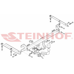 H-075 STEINHOF Фаркоп на Honda Accord универсал 2008-2015. Требуется подрезка бампера. Тип шара: A. Нагрузки: 1700/80 кг, масса фаркопа 14,84 кг (без электрики в комп