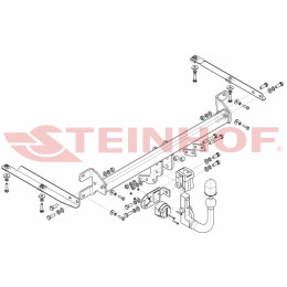 H-076 STEINHOF Фаркоп на Honda Accord универсал 2008-2015. Требуется подрезка бампера. Тип шара: AV (вертикальное быстросъемное крепление шара на ключе). Нагр