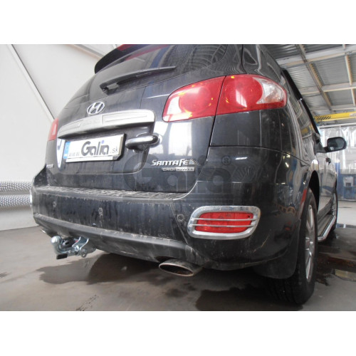 H069A GALIA Полностью оцинкованный фаркоп на Hyundai Santa Fe 2006-2012, Kia Sorento 2009-2012. Тип шара: A. Подрезка бампера. Нагрузки: 2500/100 кг, масса фаркопа 19,02 кг