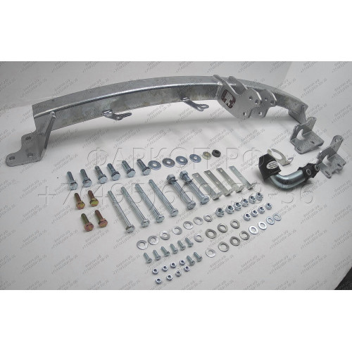 H069A GALIA Полностью оцинкованный фаркоп на Hyundai Santa Fe 2006-2012, Kia Sorento 2009-2012. Тип шара: A. Подрезка бампера. Нагрузки: 2500/100 кг, масса фаркопа 19,02 кг
