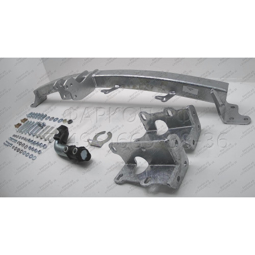 H069A GALIA Полностью оцинкованный фаркоп на Hyundai Santa Fe 2006-2012, Kia Sorento 2009-2012. Тип шара: A. Подрезка бампера. Нагрузки: 2500/100 кг, масса фаркопа 19,02 кг