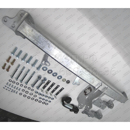 H069A GALIA Полностью оцинкованный фаркоп на Hyundai Santa Fe 2006-2012, Kia Sorento 2009-2012. Тип шара: A. Подрезка бампера. Нагрузки: 2500/100 кг, масса фаркопа 19,02 кг