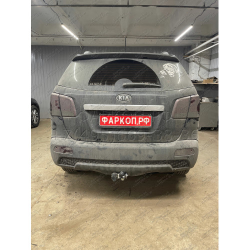 H069A GALIA Полностью оцинкованный фаркоп на Hyundai Santa Fe 2006-2012, Kia Sorento 2009-2012. Тип шара: A. Подрезка бампера. Нагрузки: 2500/100 кг, масса фаркопа 19,02 кг