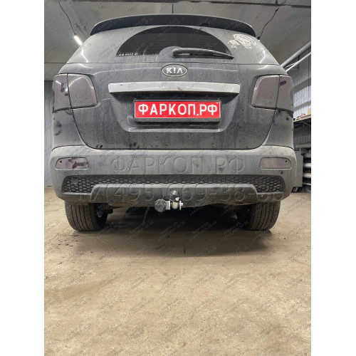 H069A GALIA Полностью оцинкованный фаркоп на Hyundai Santa Fe 2006-2012, Kia Sorento 2009-2012. Тип шара: A. Подрезка бампера. Нагрузки: 2500/100 кг, масса фаркопа 19,02 кг
